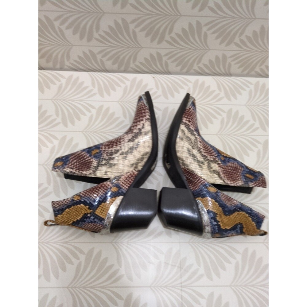 Jeffrey Campbell Cromwell Faux Snakeskin Ankle Boots – Women's 8 - Picture 4 of 8